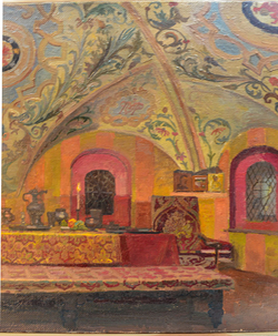 Шахматов Л.А .Столовая палата. Холст, масло. Москва. 2022. Размер 61,3х51,4