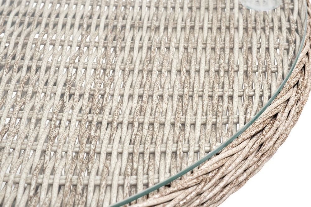 "Эспрессо-80 R" обеденная группа плетеная, цвет бежевый