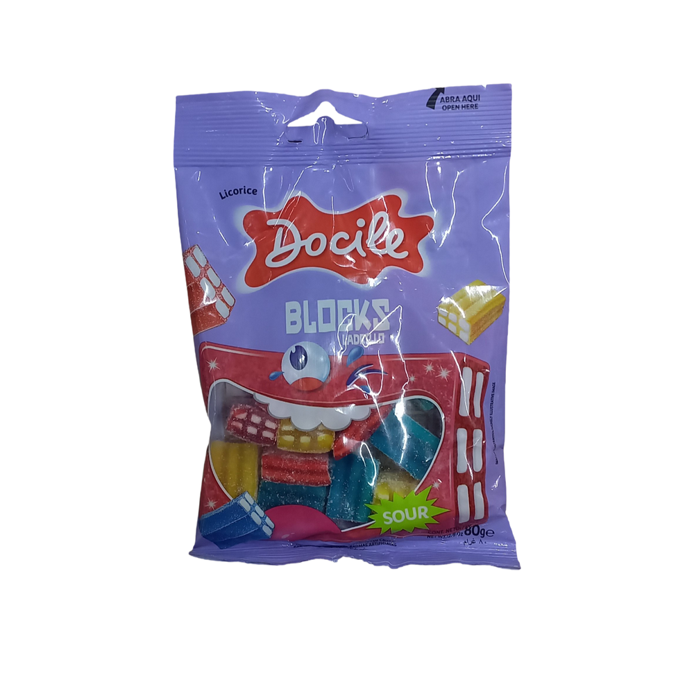 Мармелад "Docile" Ассорти кислых кирпичиков 80г