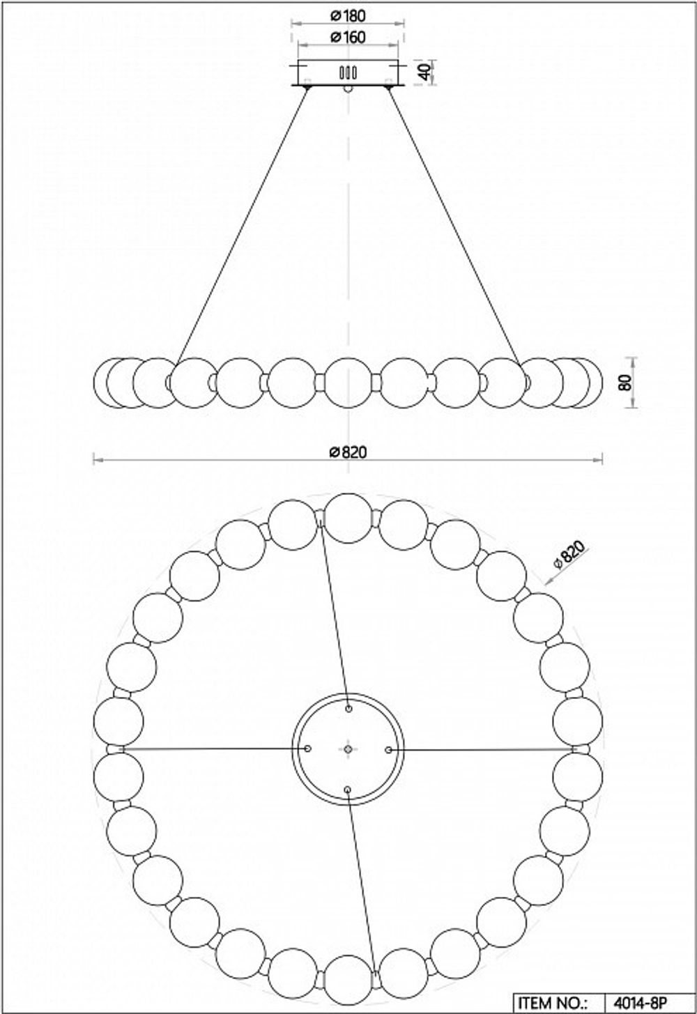 Подвесная люстра Favourite Gubbare 4014-8P