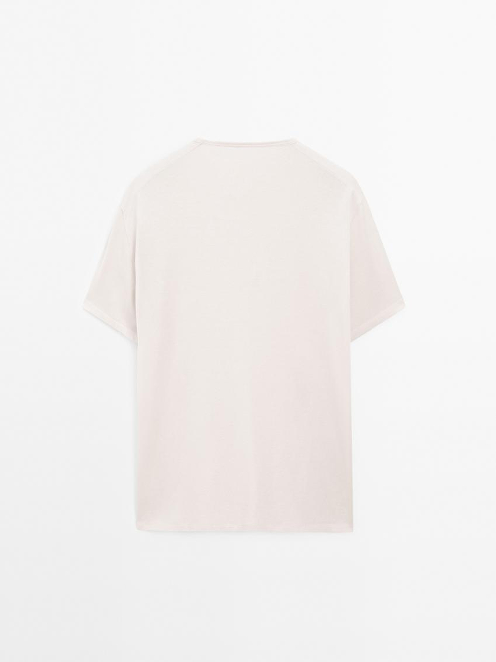 Massimo Dutti Легкая футболка из 100% хлопка, песочный