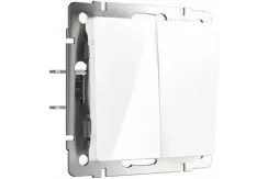 Выключатель Werkel 2-клавишный белый 25755