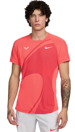 Мужская теннисная футболка Nike Dri-Fit Rafa Tennis Top - fire red/white