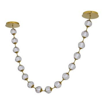 SL6520.303.16 Светильник подвесной ST-Luce латунь/прозрачный с пузырьками воздуха LED 1*80W 4000K HELMI