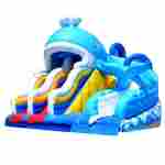 Надувная водная горка для аквапарка к бассейну «Кит» 7,5*7*7,2 м