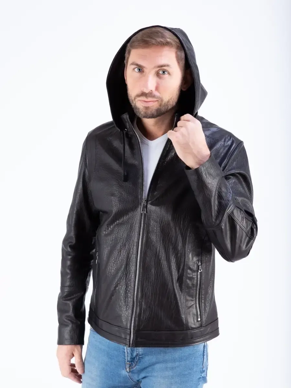 Куртка мужская весна-осень с капюшоном