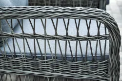 "Цесена" обеденная группа плетеная из искусственного ротанга, цвет графит