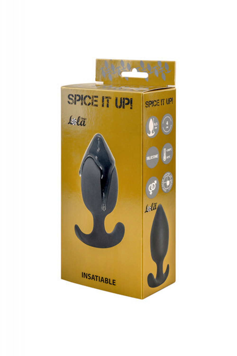 Пробка для ношения со смещенным центром тяжести Spice it up Insatiable Dark Grey (Цвет: черный)