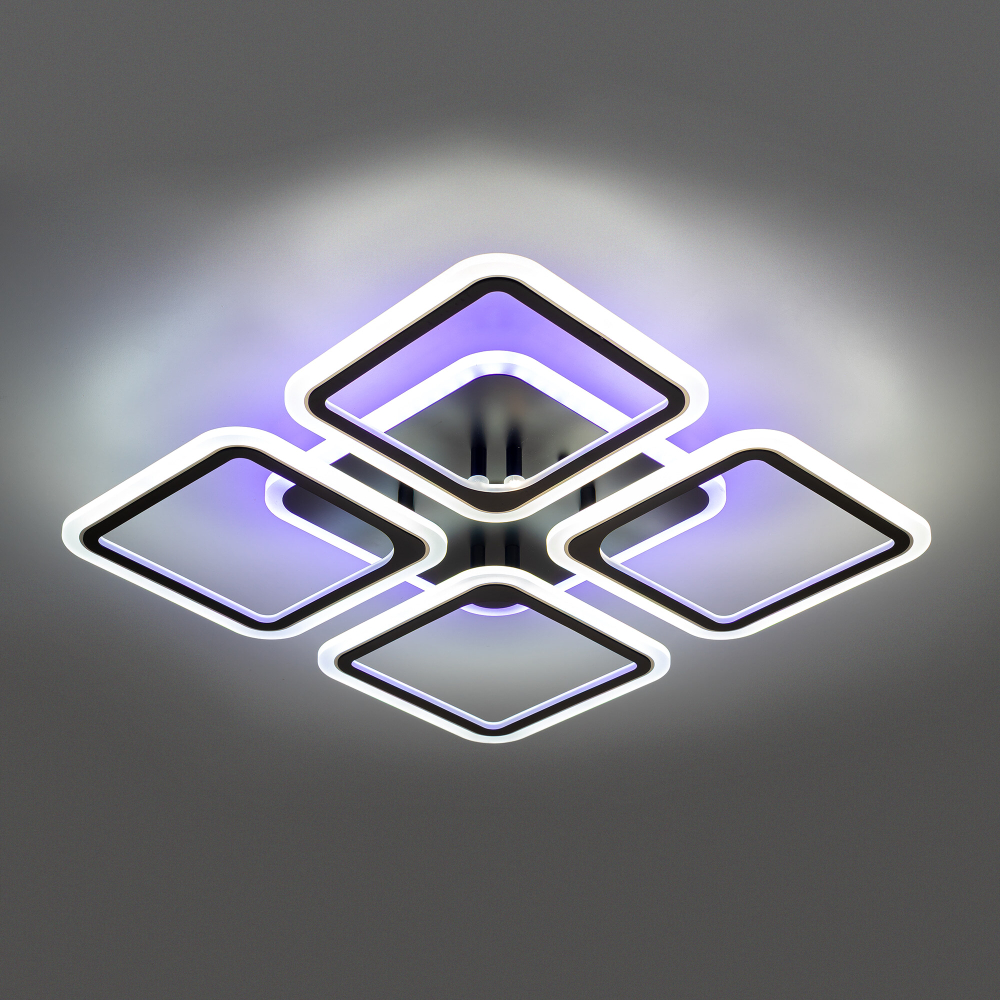 Citilux Марсель Смарт CL232A145E RGB Умная люстра Чёрная