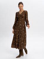 Платье-миди в цветочный принт