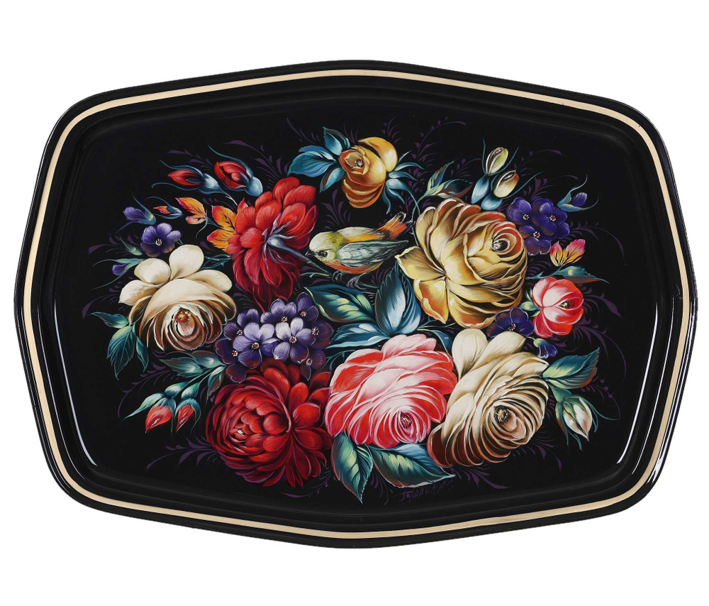 Zhostovo metal tray A18D070425113