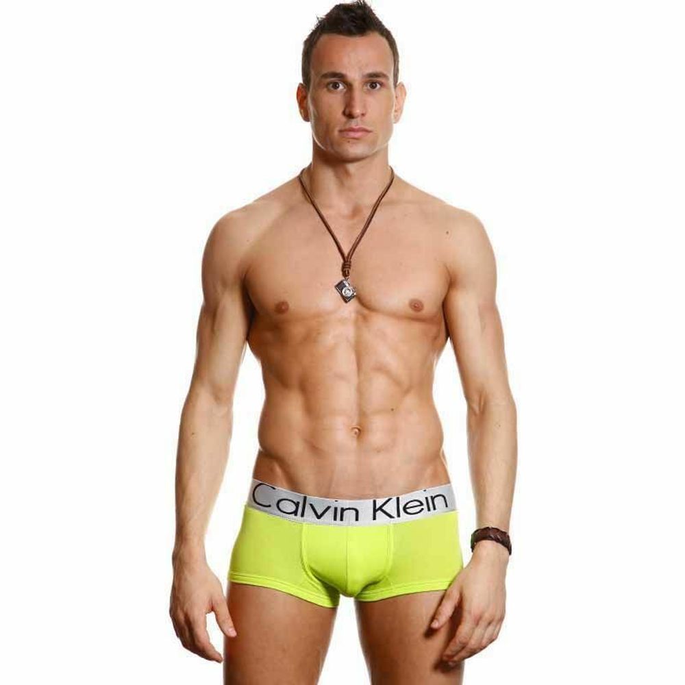 Мужские трусы боксеры &quot;лайм&quot; Calvin Klein Boxer Steel Lime