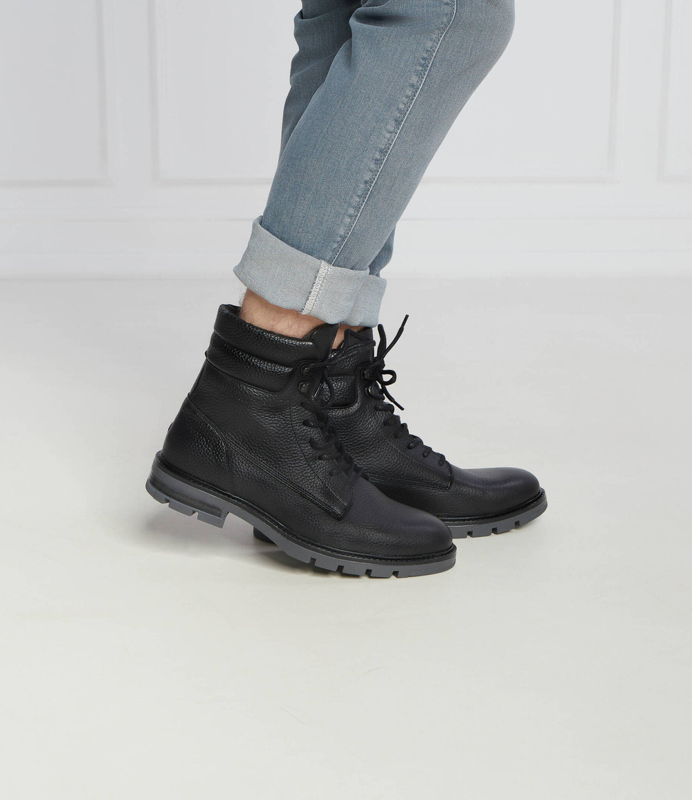 Кожаные трапперы warm padded Tommy Hilfiger - черный(FM0FM04802)