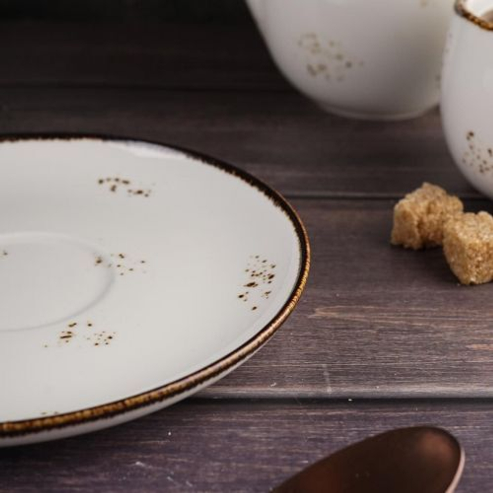 Блюдце чайное d=16 cм, фарфор "NOBLE" серия "Grace"