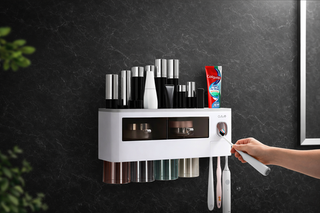 Дозатор для зубной пасты и держатель для щеток органайзер