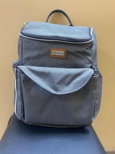 Термо-рюкзак для мам тканевый цвет серый