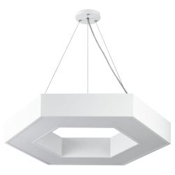 Светильник LED ЭРА Geometria SPO-123-W-40K-045 Hexagon 45Вт 4000K 2900Лм IP40 600*80 белый подвесной драйвер внутри