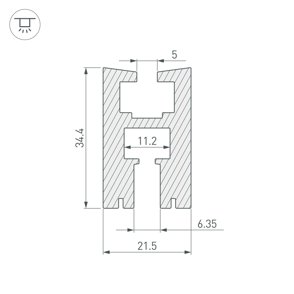 Профиль EX-2000 (Arlight, Алюминий) 013208