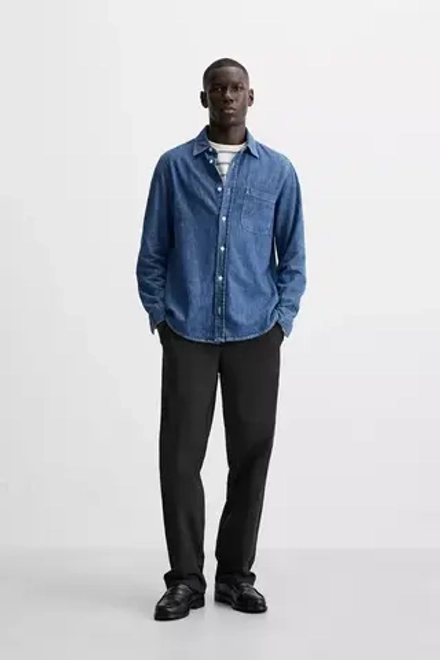 ZARA БРЮКИ-ДЖОГГЕРЫ STRAIGHT FIT, АНТРАЦИТОВО-СЕРЫЙ