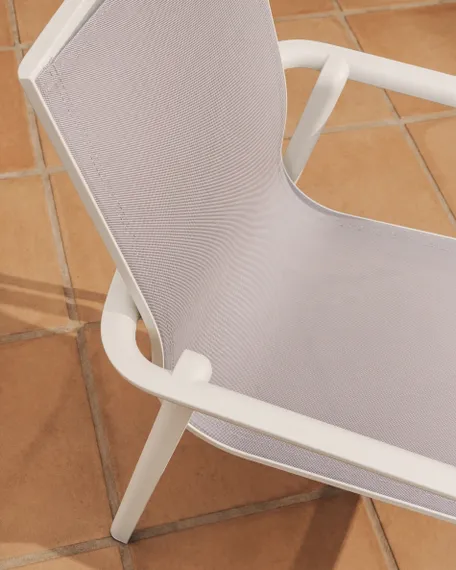 Уличный стул Canea из алюминия цвета экрю