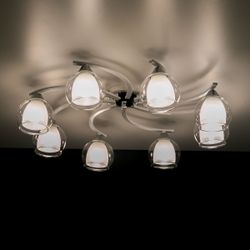 Citilux Кристи CL152180 Люстра потолочная Белая Хром