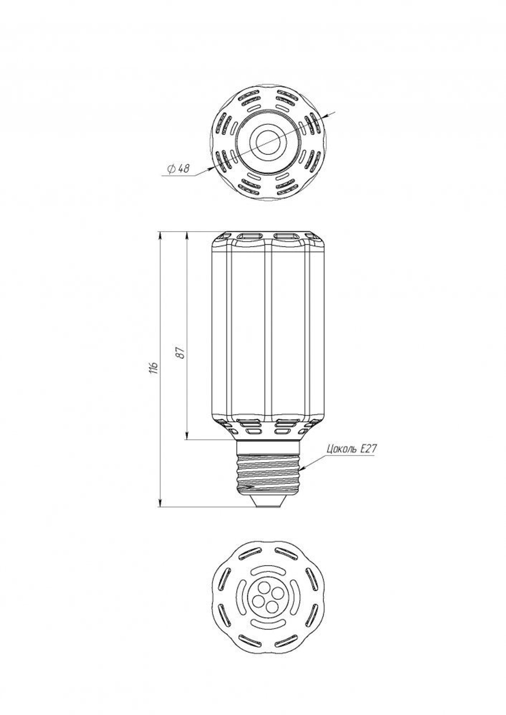 СИ Diora Corn GP 6/1100 E27 4K