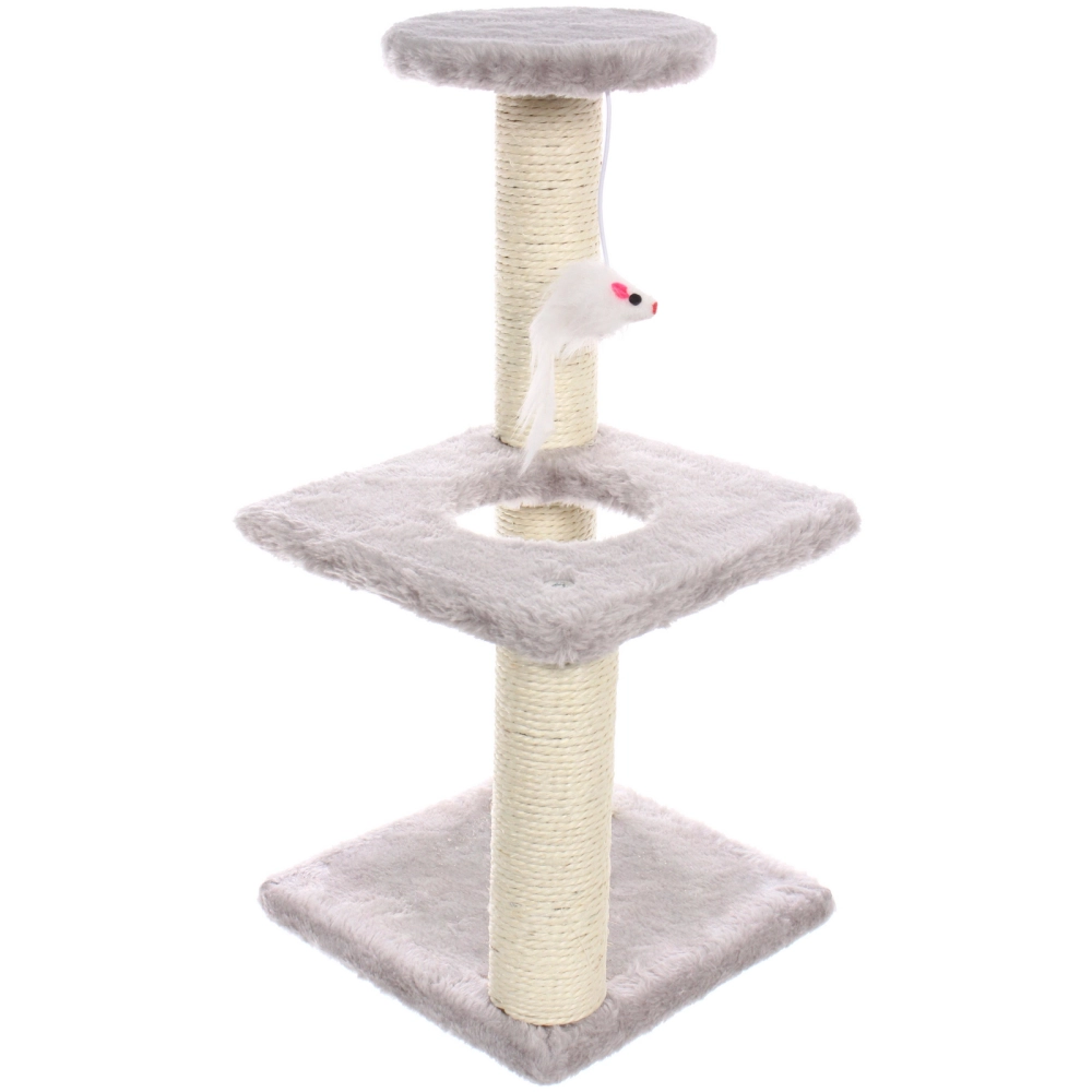 Когтеточка напольная «МУРРРЛЫКА», цвет серый, 40*20*20см