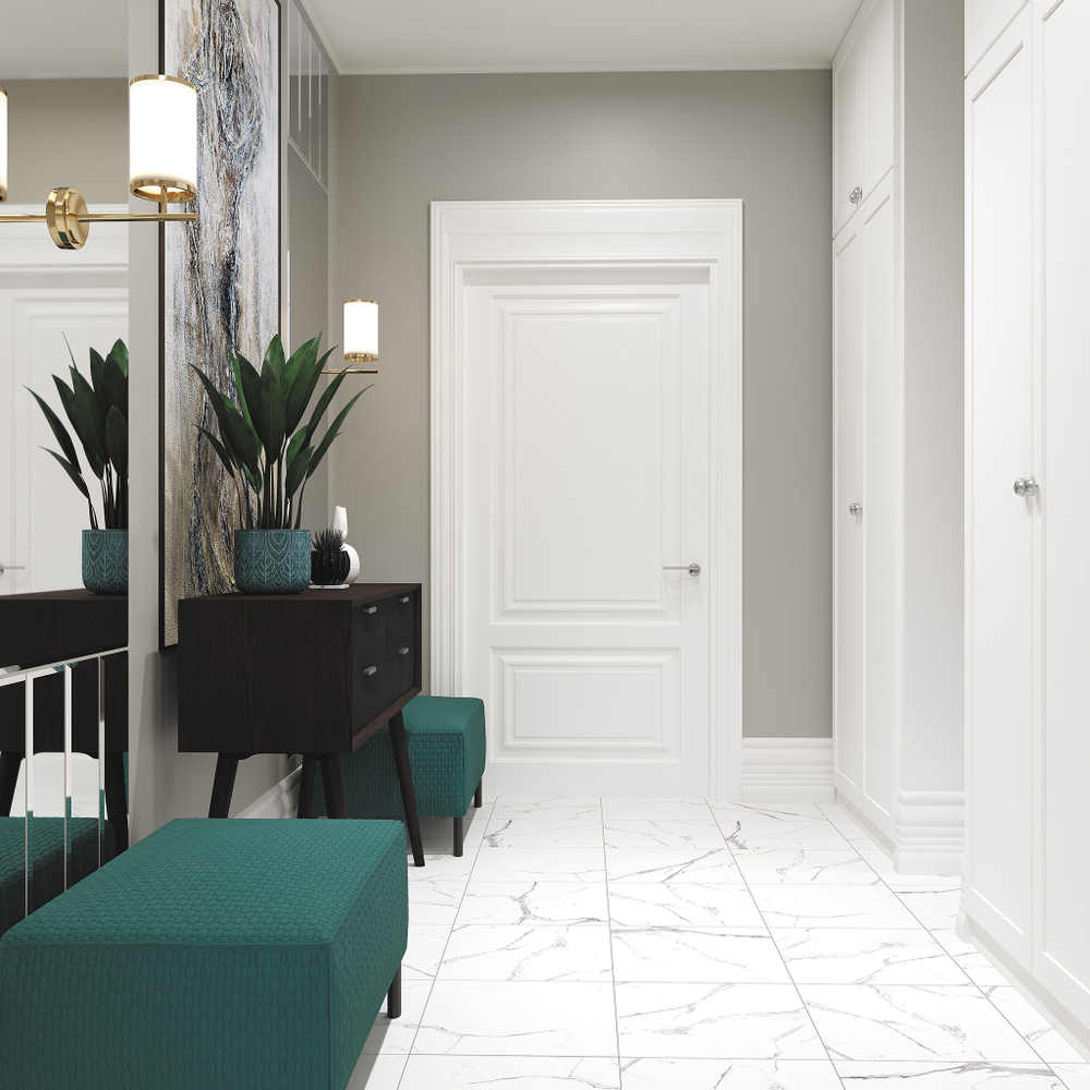 Глазурованный керамогранит Artens Dina 42x42 см 1.587 м² сатинированный цвет белый