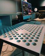 Акустический стол основа МДФ акантовка массив