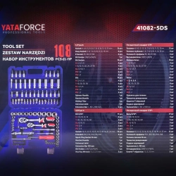 Набор инструментов 108пр. 1/4'', 3/8''(6гр.) YATAFORCE YF-41082-5DS