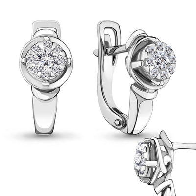 942457 Серьги из Золота с бриллиантами из коллекции "Merilyn"