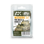 Набор красок AK Interactive Weathering Set for Green Vehicles