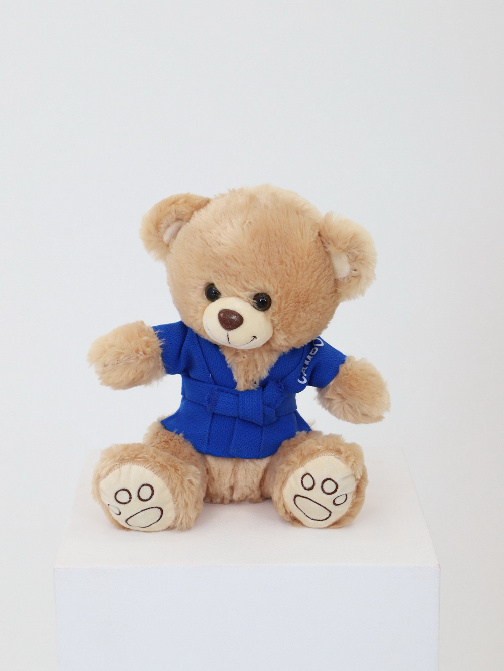 Мишка сувенирный в курточке САМБО синий