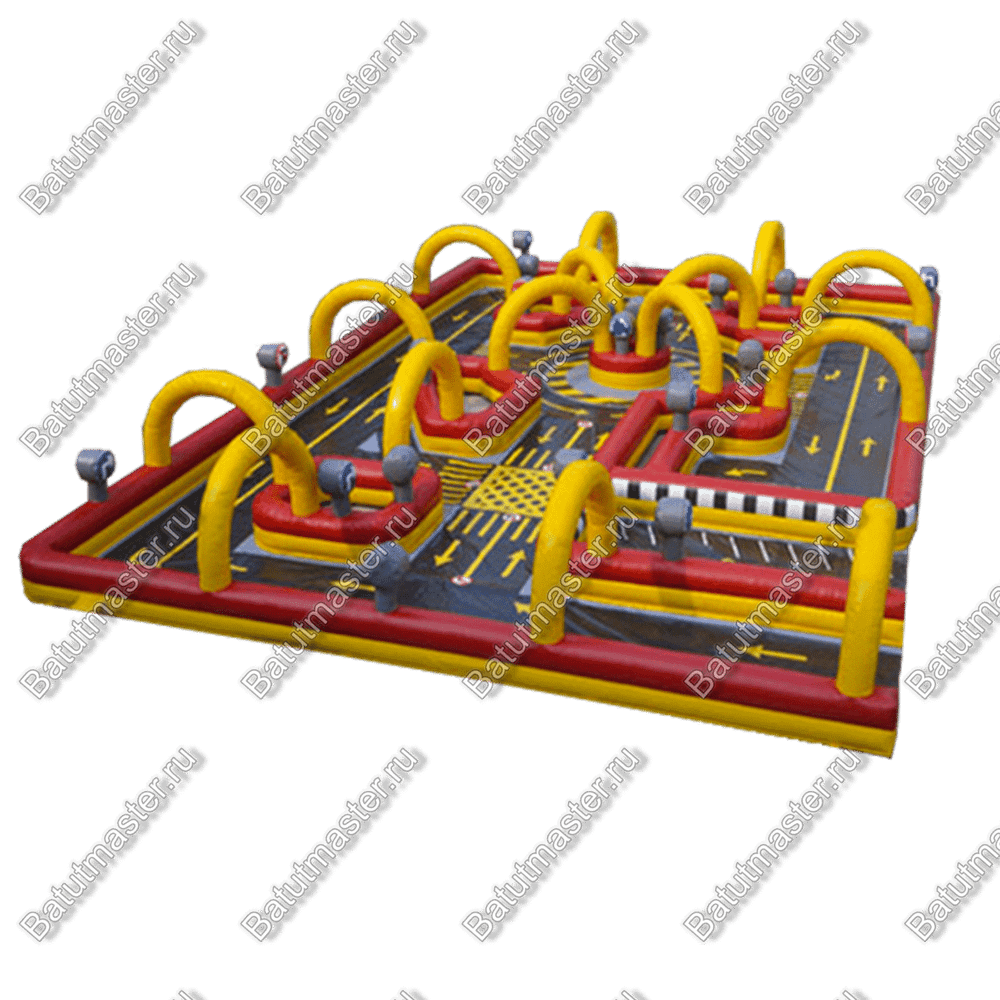 Надувная трасса "Час пик", 15*15*2,5 м