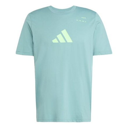 Мужская теннисная футболка Adidas Padel Категория Графика - бирюзовый порошок