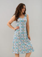 Платье П-012/серый-ромашкинезабудки