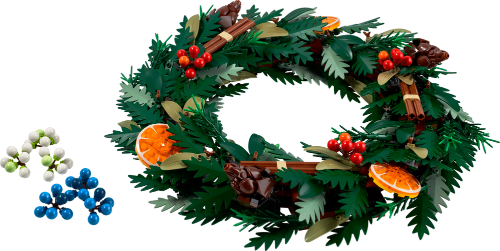 Конструктор Лего Айконс Рождественский венок Botanical Collection | LEGO Icons Wreath 1194 деталей (18+) 10340_УЦЕНКА