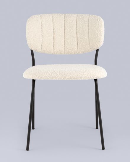 Стул Кэрол без подлокотников букле белый