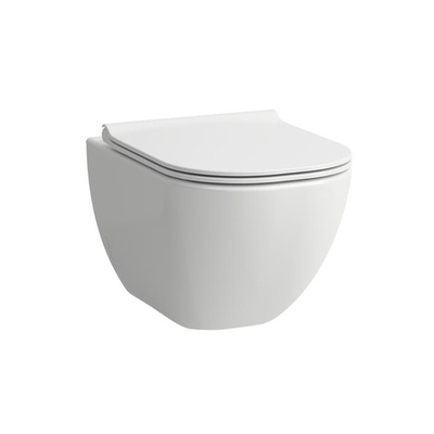 Подвесной унитаз Laufen Basal Combipack 8.66E1.0.000.000.1 безободковый, с сиденьем SoftClose, быстрое снятие