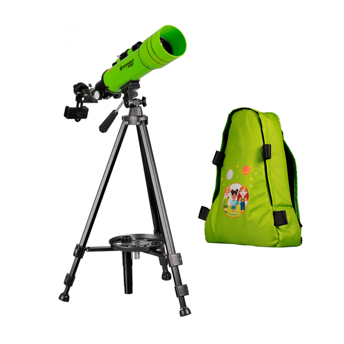 Телескоп BRESSER JUNIOR 70/400 в зеленом рюкзаке