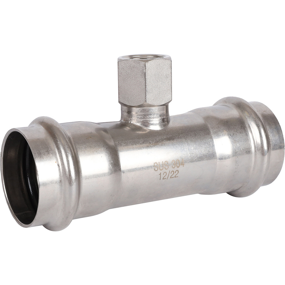 ROMMER Тройник с ВР 42x1/2" из нержавеющей стали прессовой
