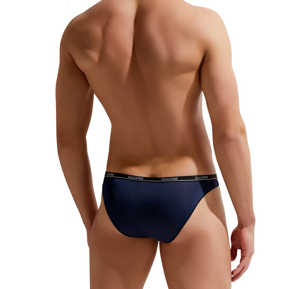Мужские трусы слипы с низкой посадкой темно-синие GAUVINE 2011
