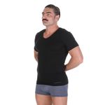 Мужская футболка черная с V-вырезом BALDESSARINI 90045/6083 930