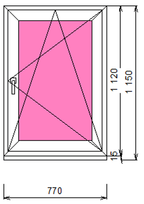 Пластиковое окно 1120 х 770  ТермА Эко