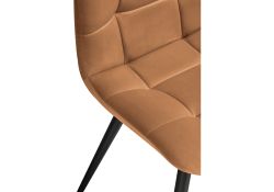 Стул на металлокаркасе Чилли велюр кирпичный / черный