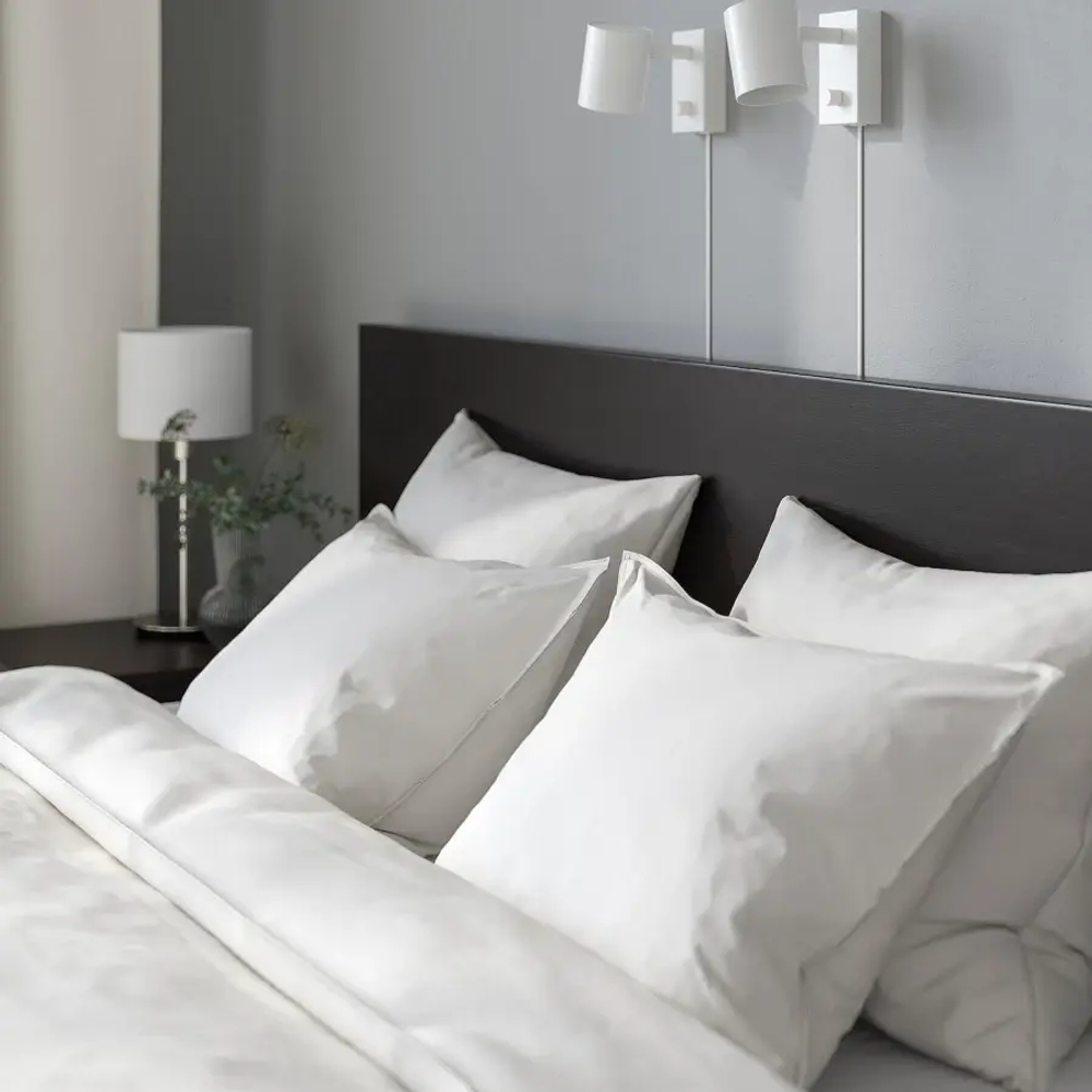 Кровать - IKEA MALM, 200х160 см, жесткий матрас,  черный, МАЛЬМ ИКЕА