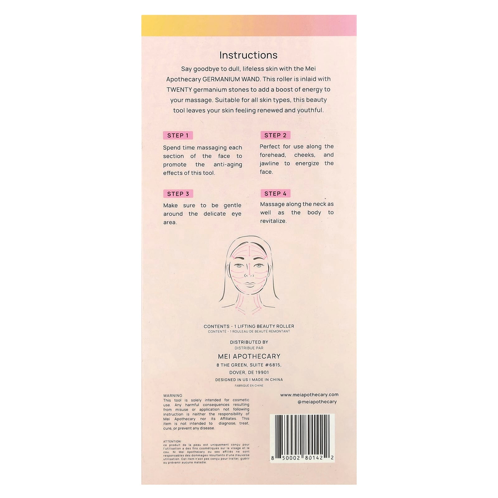 Mei Apothecary, Germanium Wand, косметический ролик для подтяжки лица, 1 ролик