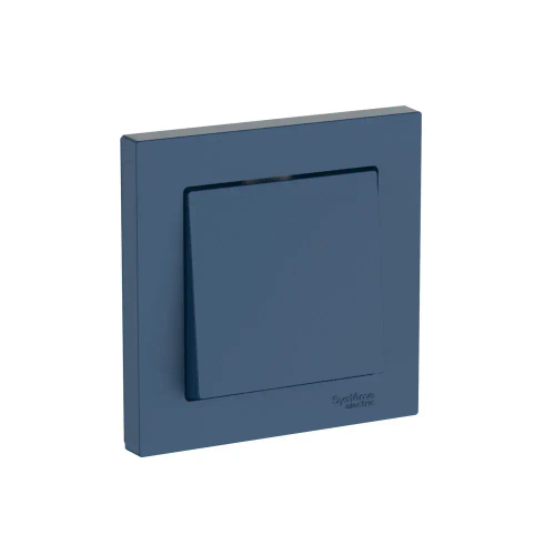 Atlas Design 1-клавишный выключатель, сх.1, 10АХ, в сборе, быстрозажим. клем., аквамарин