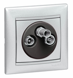 Розетка TV-FM-SAT оконечная - алюминий Valena Classic LEGRAND