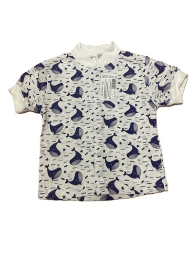 Кофточка короткий рукав на кнопках из кулирки 100% хлопок на рост 86 см